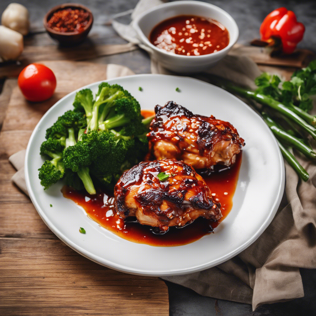 Grilled Spicy Gochujang Marinated Chicken Thighs